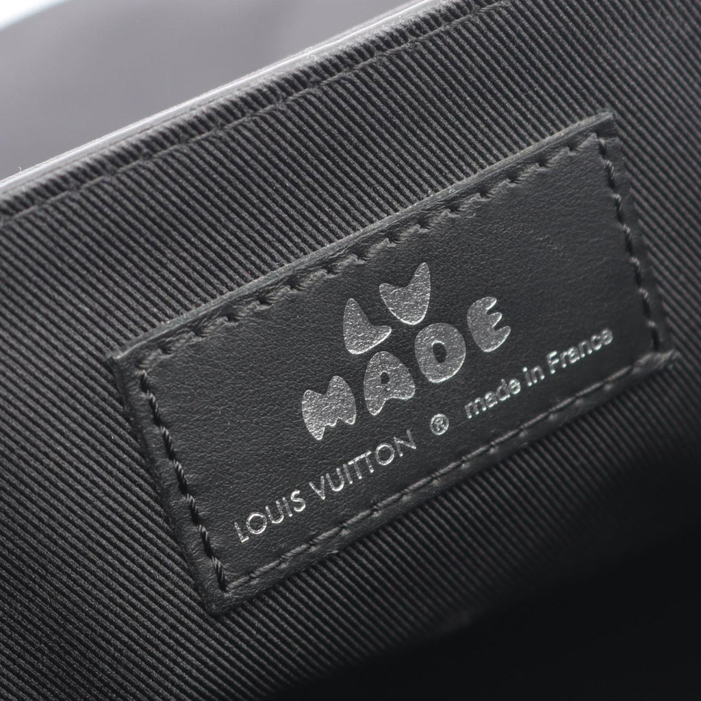 Louis Vuitton Black Noir Monogram Denim Leather Shoulder Bag