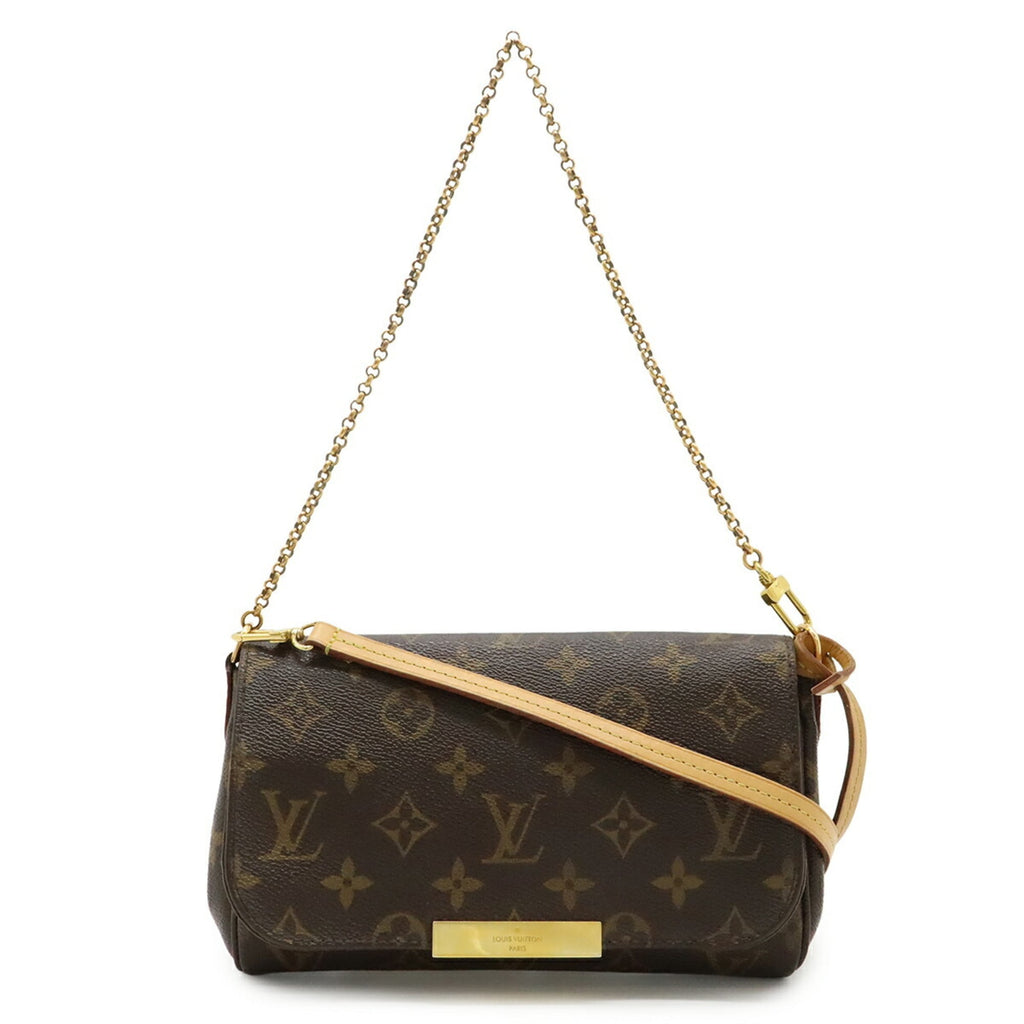 Louis Vuitton Brown Canvas Clutch Bag Pouch Shoulder Bag