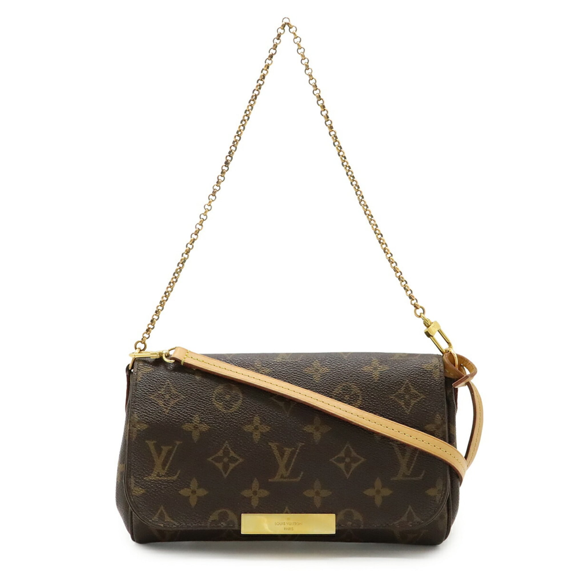 Louis Vuitton Brown Canvas Clutch Bag Pouch Shoulder Bag