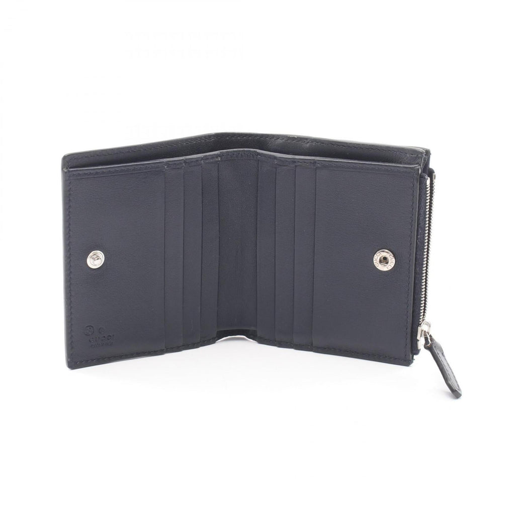 Gucci Navy Leather Wallet (Bi-Fold) (Pre-Owned)