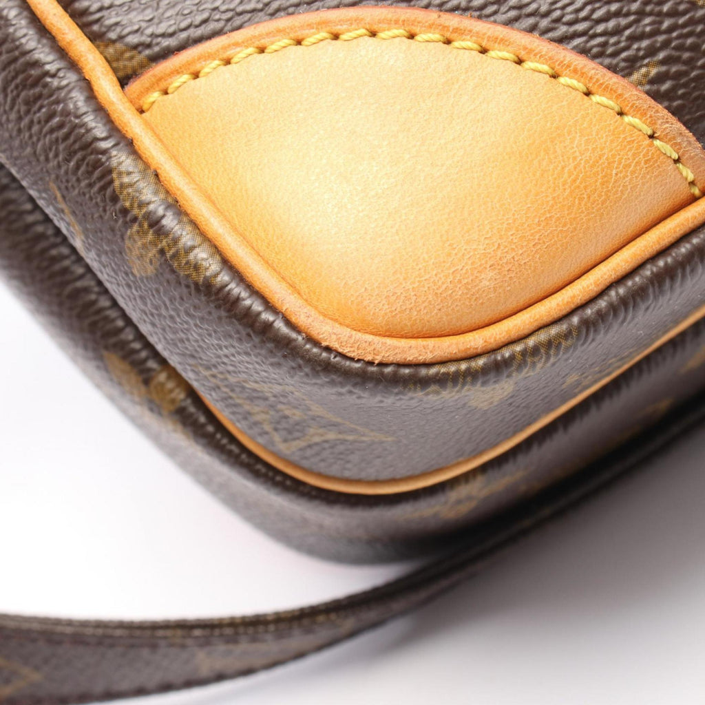 Louis Vuitton Brown Pvc Coated Canvas Leather Shoulder Bag
