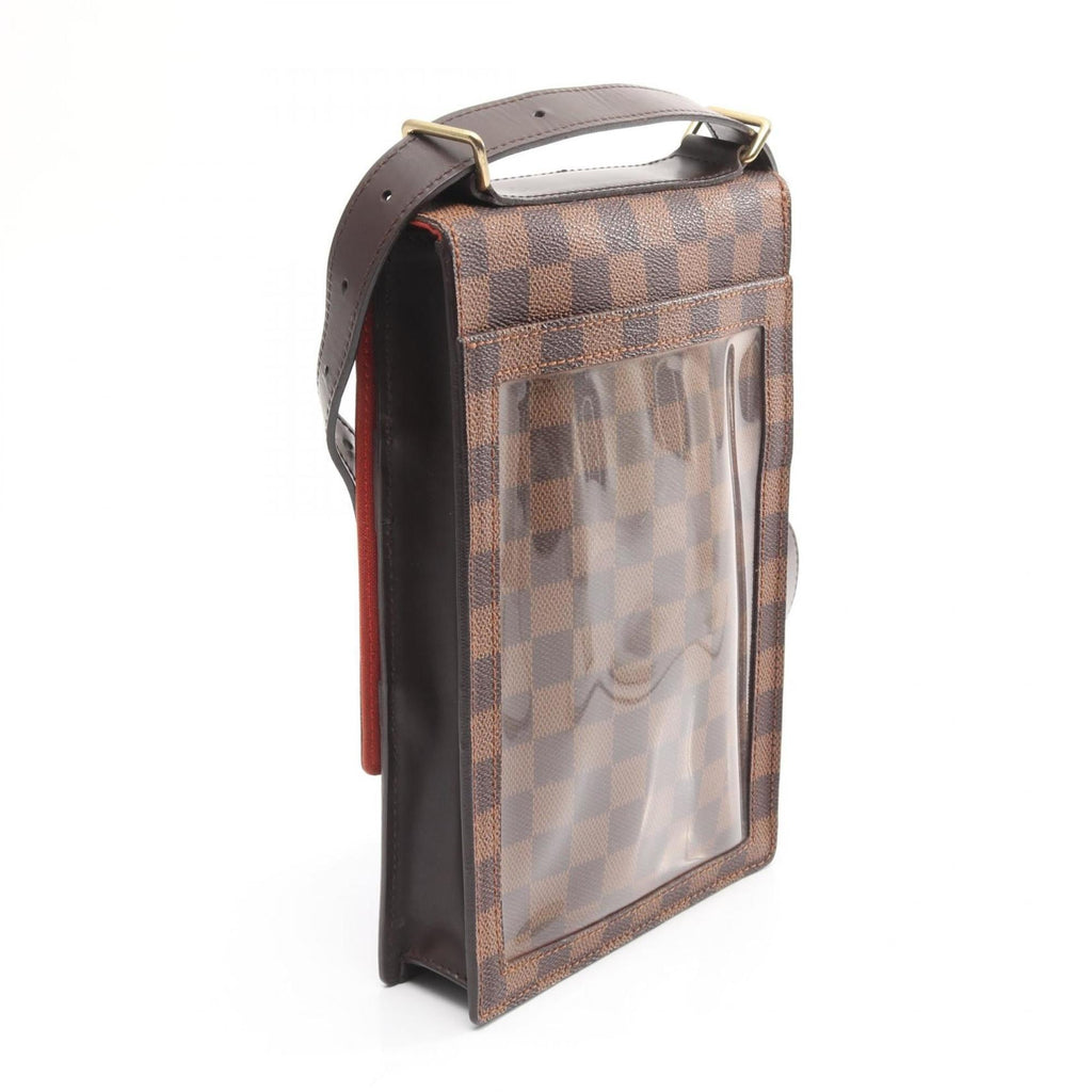 Louis Vuitton Brown Coated Canvas Leather Shoulder Bag