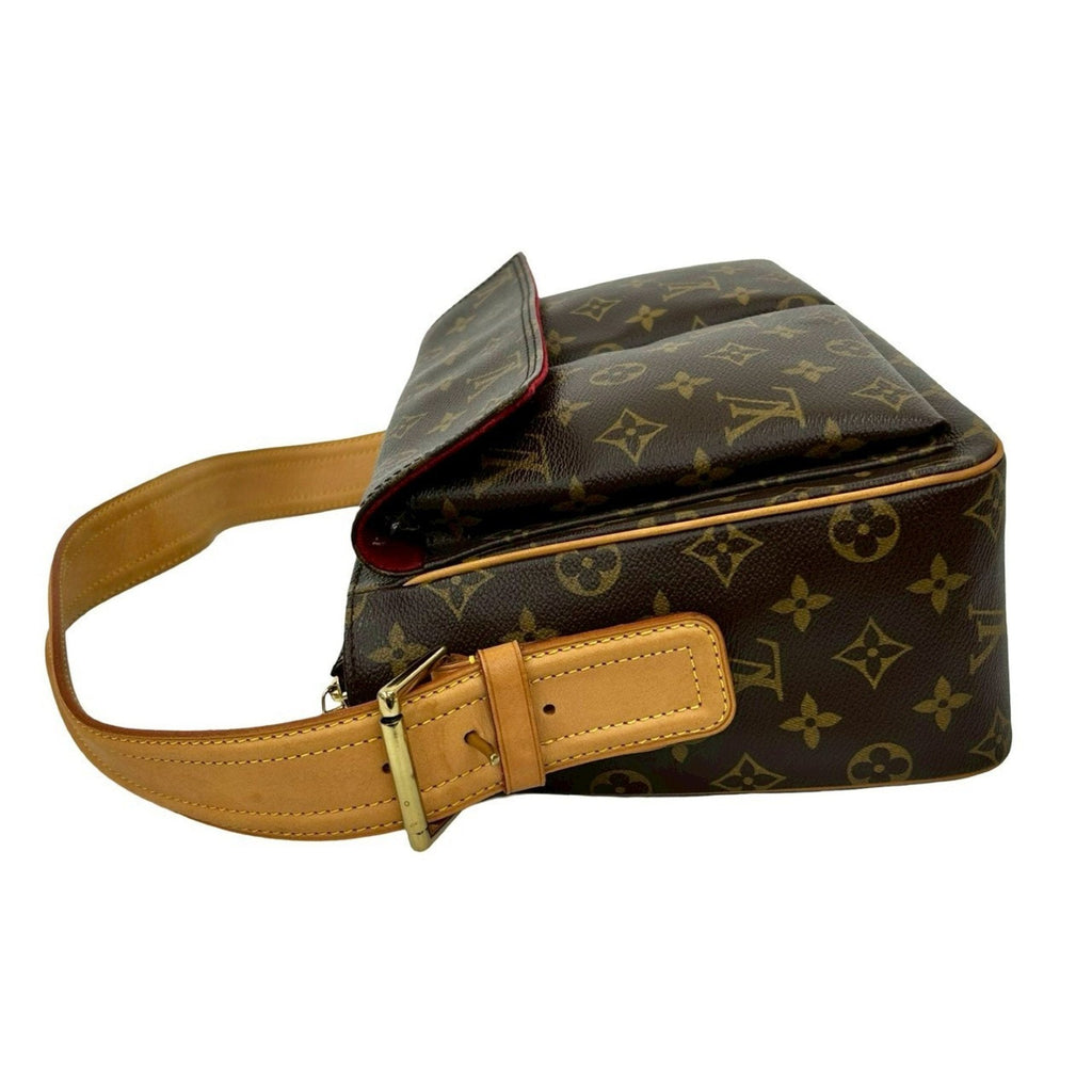 Louis Vuitton Brown Leather Pvc Shoulder Bag