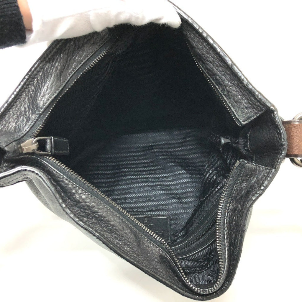 Prada Black Leather Shoulder Bag