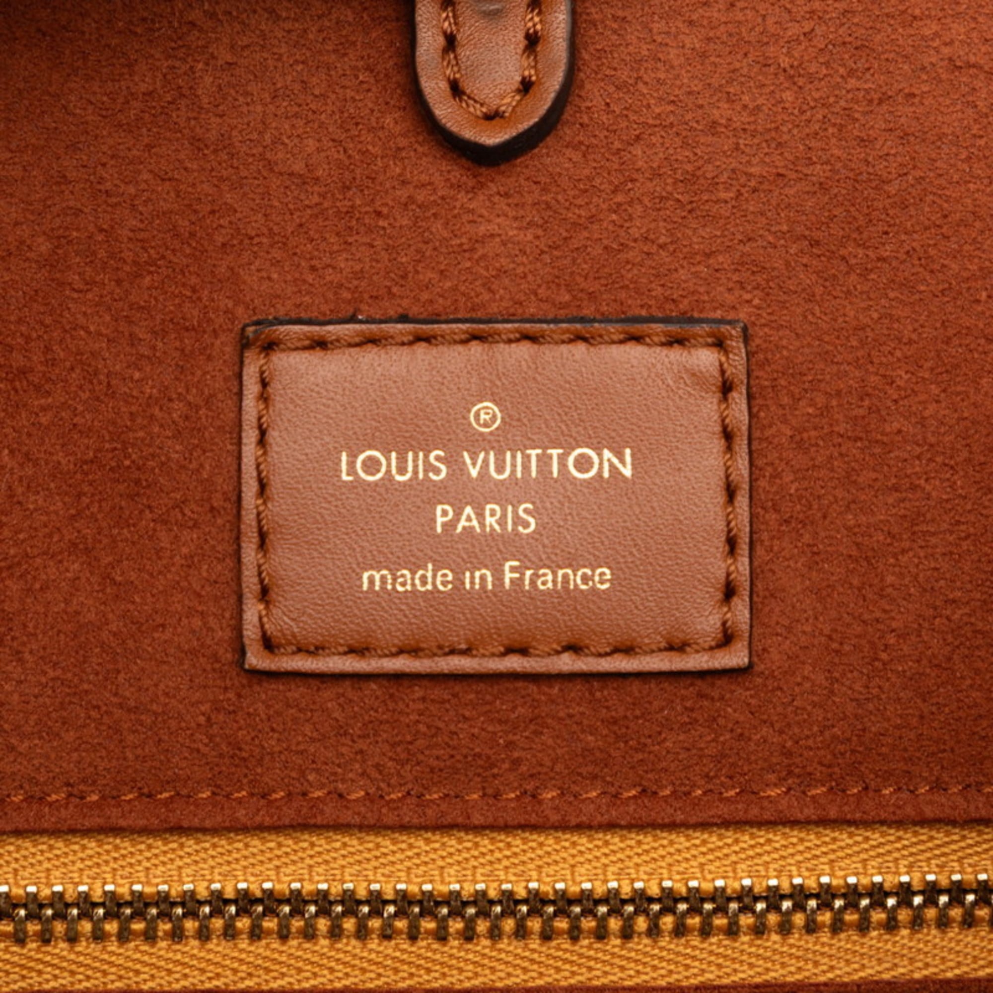 Louis Vuitton Beige Brown Red Color Pvc Leather Handbag Shoulder Bag
