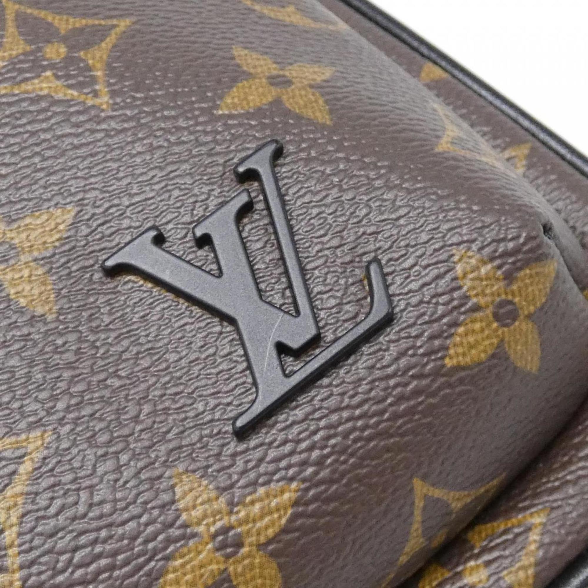 Louis Vuitton Black Marron Coated Canvas Shoulder Bag