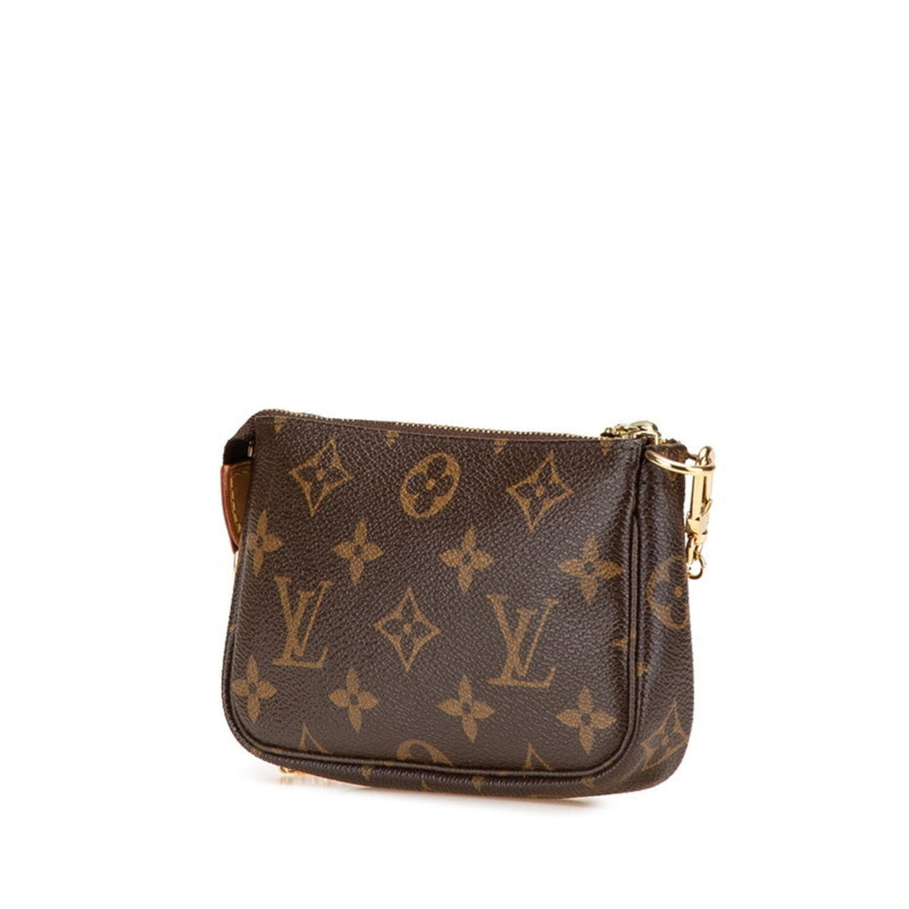 Louis Vuitton Brown Pvc Leather Pochette Pouch