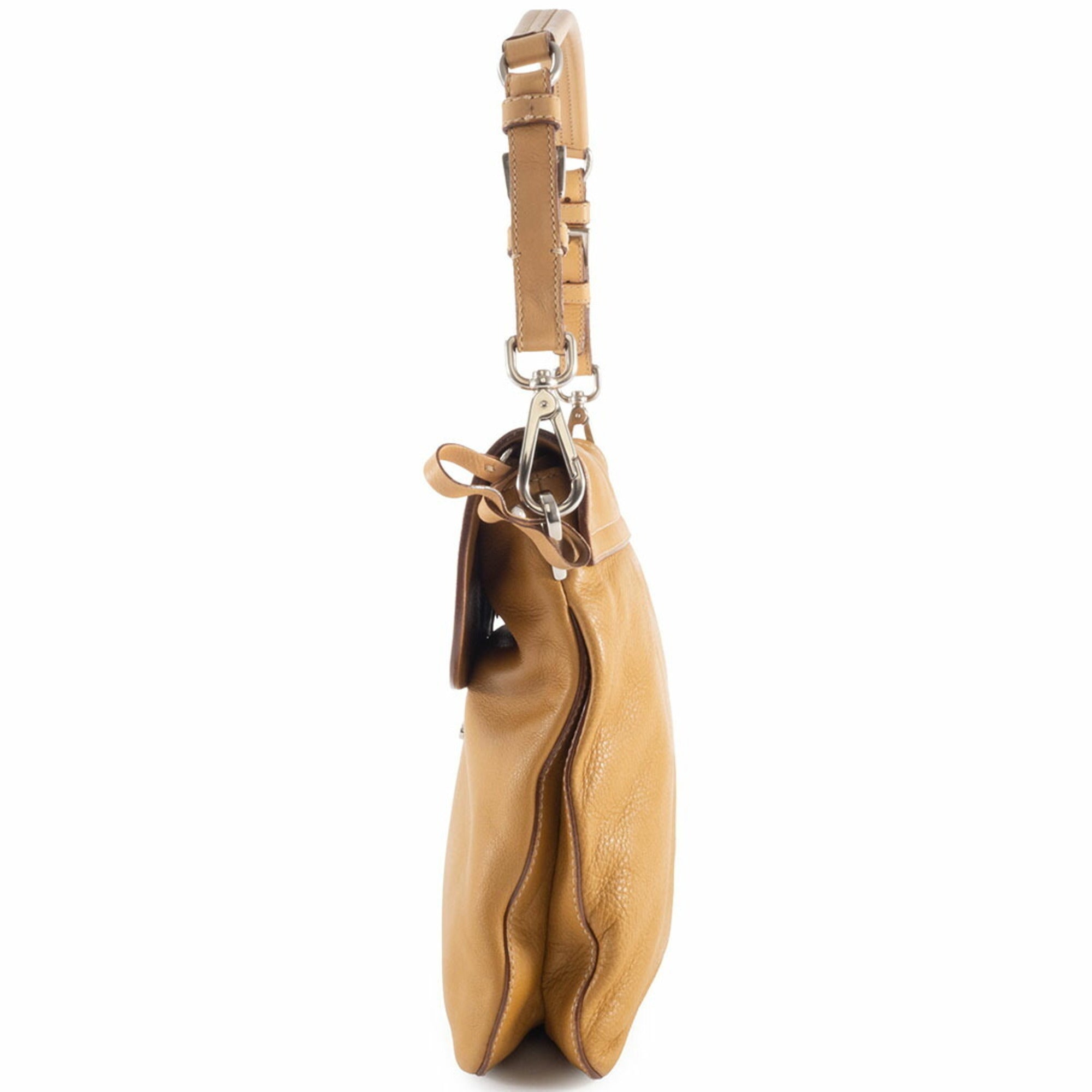 Prada Camel Leather Shoulder Bag