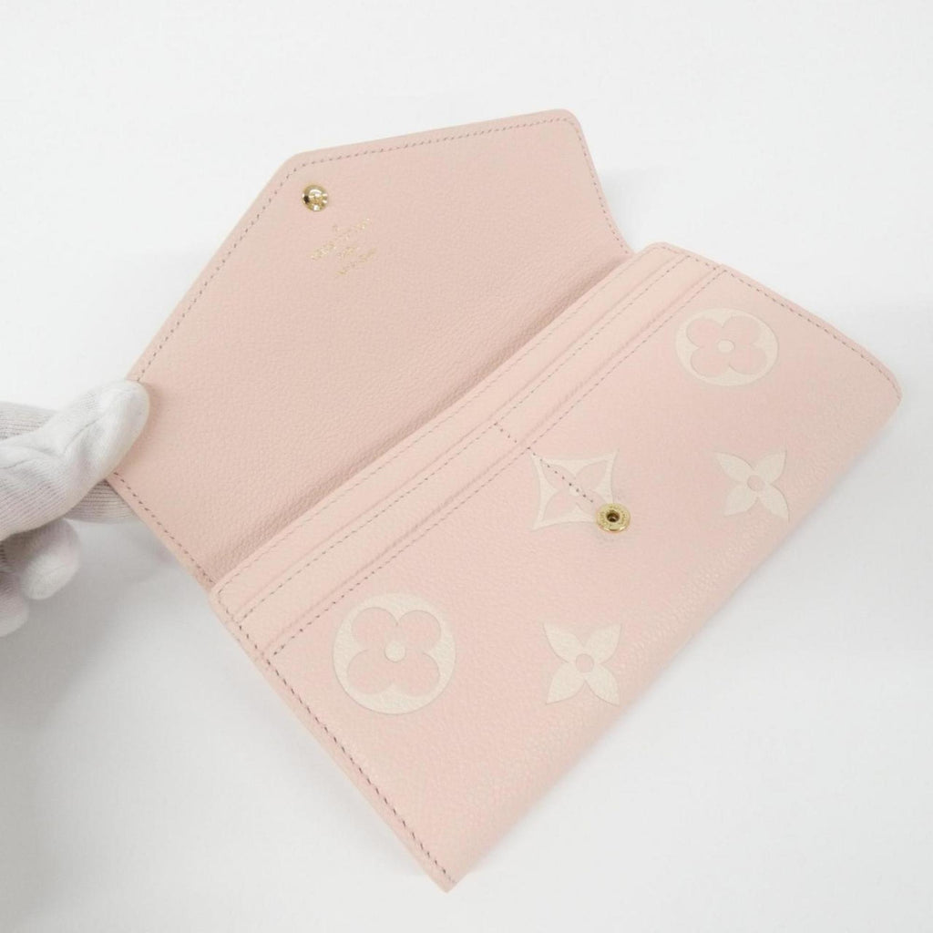 Louis Vuitton Monogram Empreinte Blanc Rose Leather Long Wallet