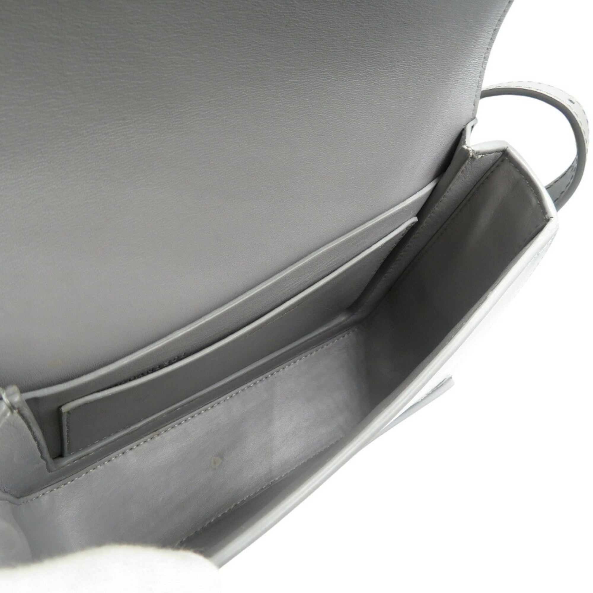 Burberry Gray Leather Shoulder Bag