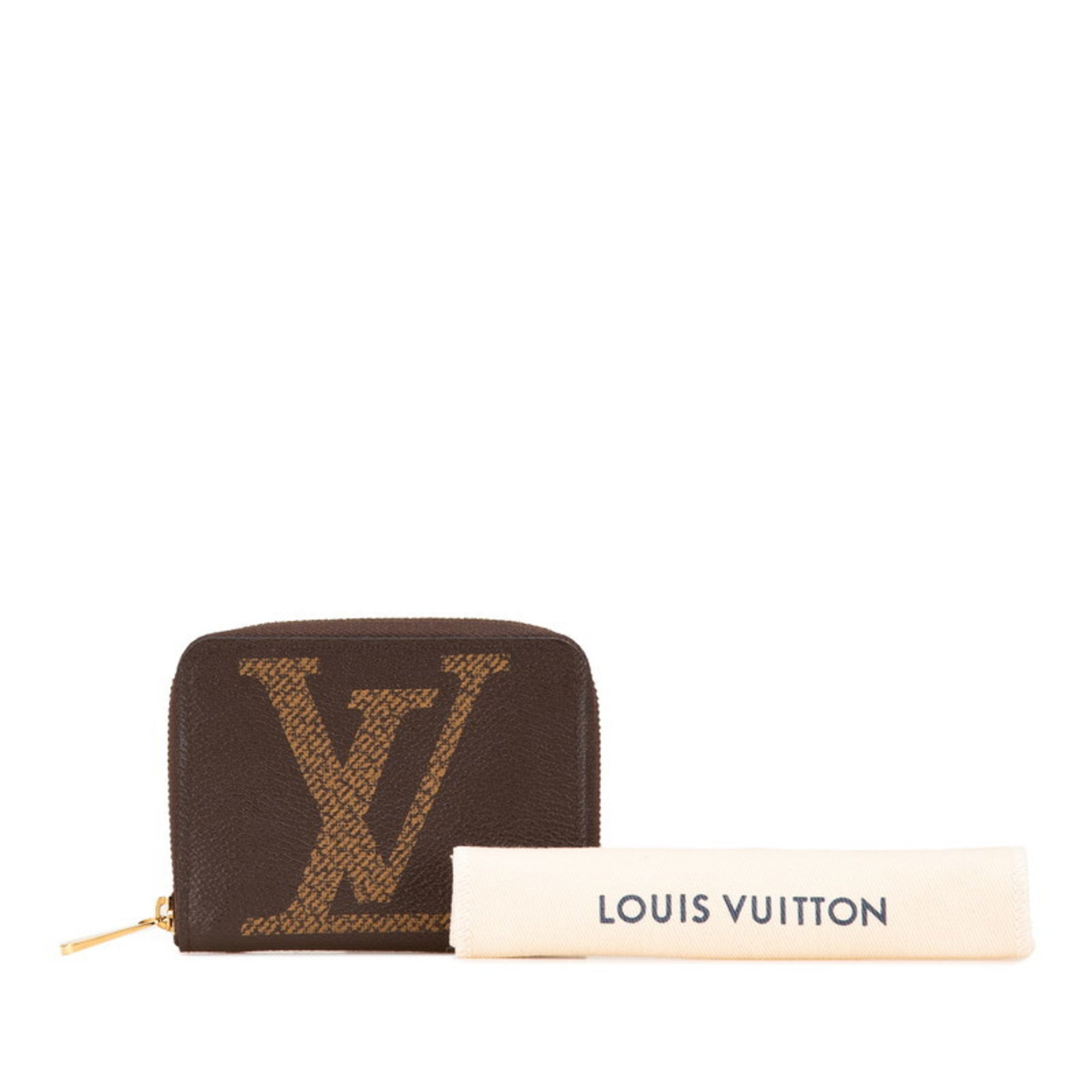 Louis Vuitton Brown Pvc Leather Coin Purse/Coin Case