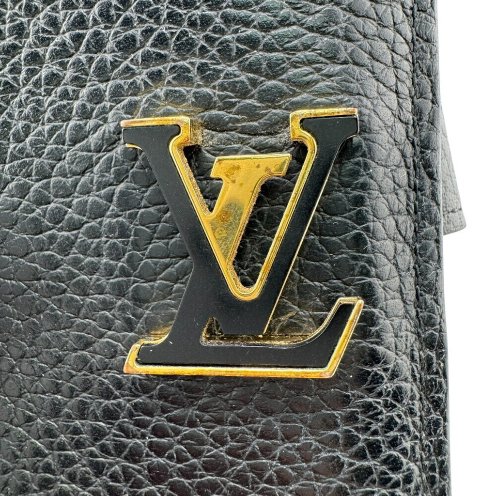 Louis Vuitton Black Leather Long Wallet