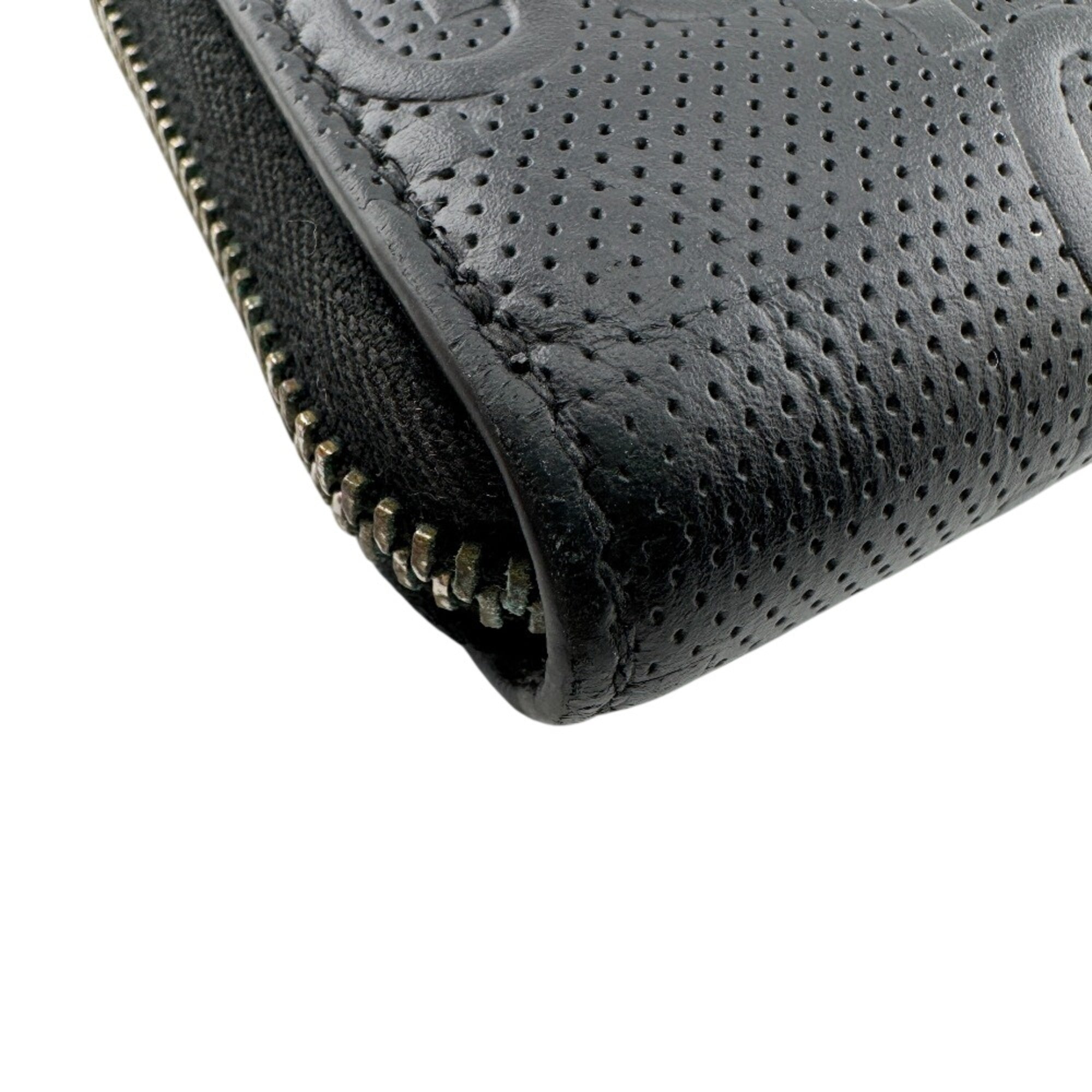 Gucci Black Leather Long Wallet (Bi-Fold) (Pre-Owned)