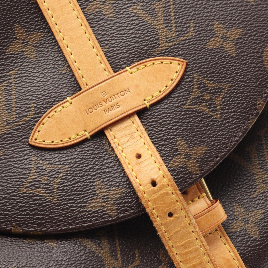 Louis Vuitton Brown Coated Canvas Leather Shoulder Bag