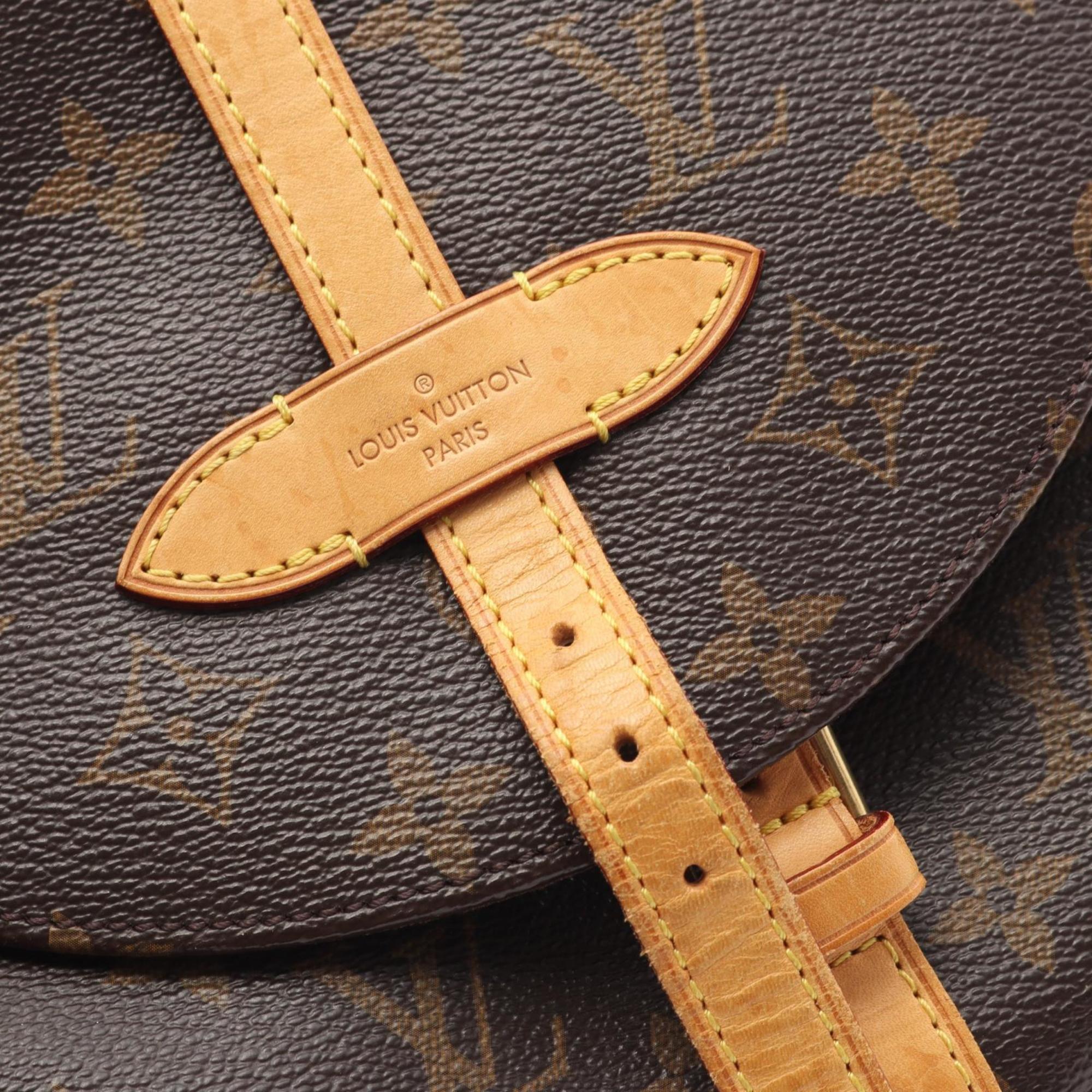 Louis Vuitton Brown Coated Canvas Leather Shoulder Bag