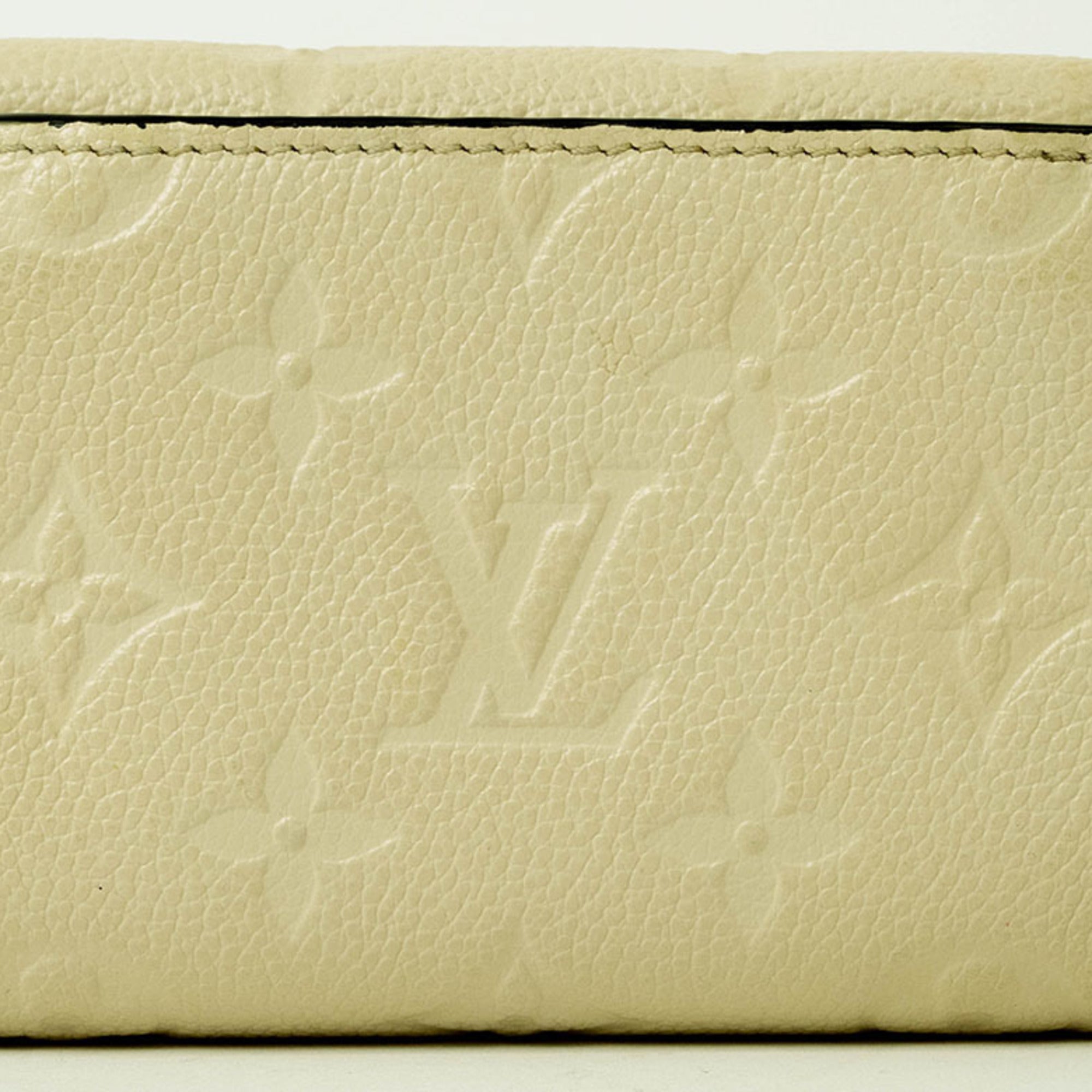 Louis Vuitton Cream Monogram Empreinte Leather Wallet