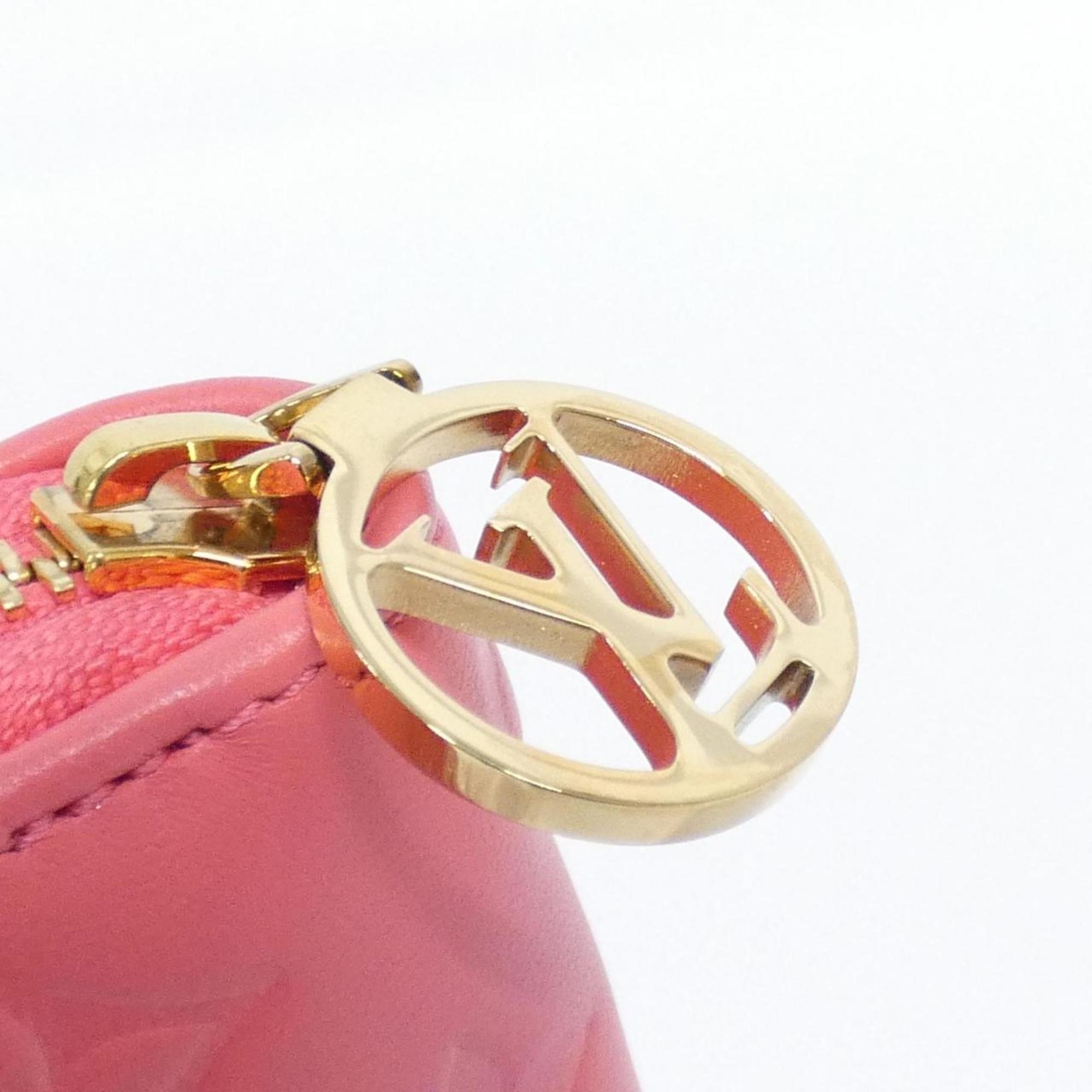 Louis Vuitton Gold Pink Leather Long Bill Wallet