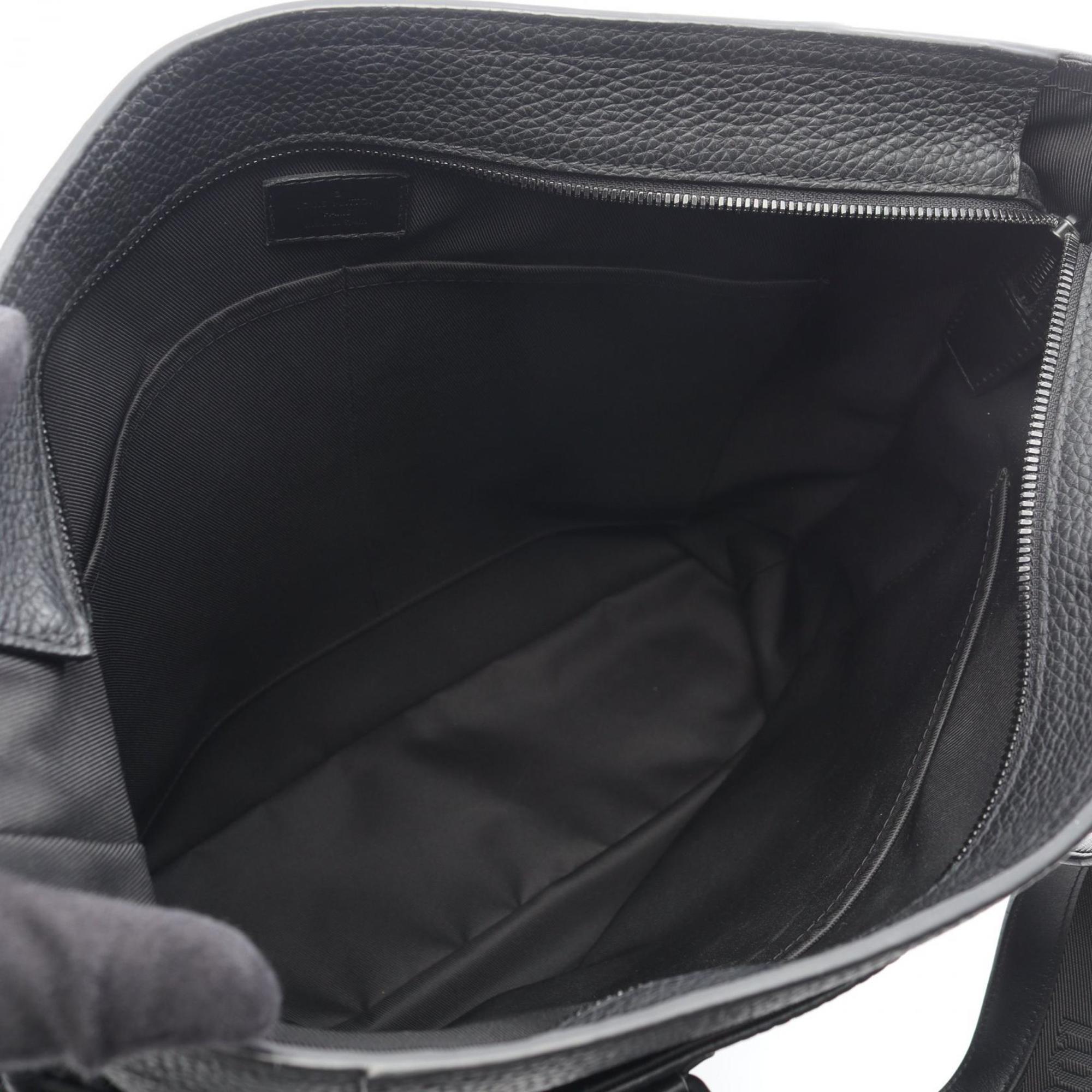 Louis Vuitton Black Leather Tote Bag