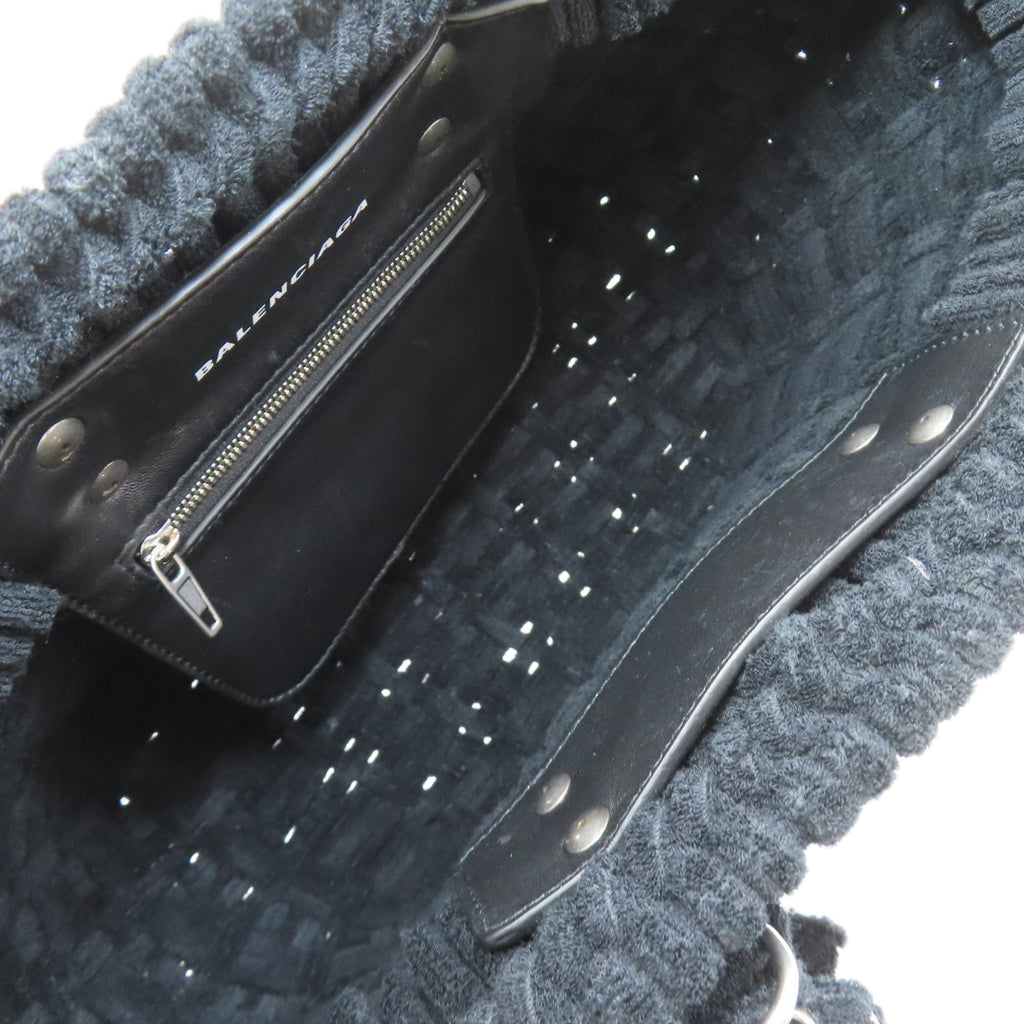 Balenciaga Black Pile Fabric Hand