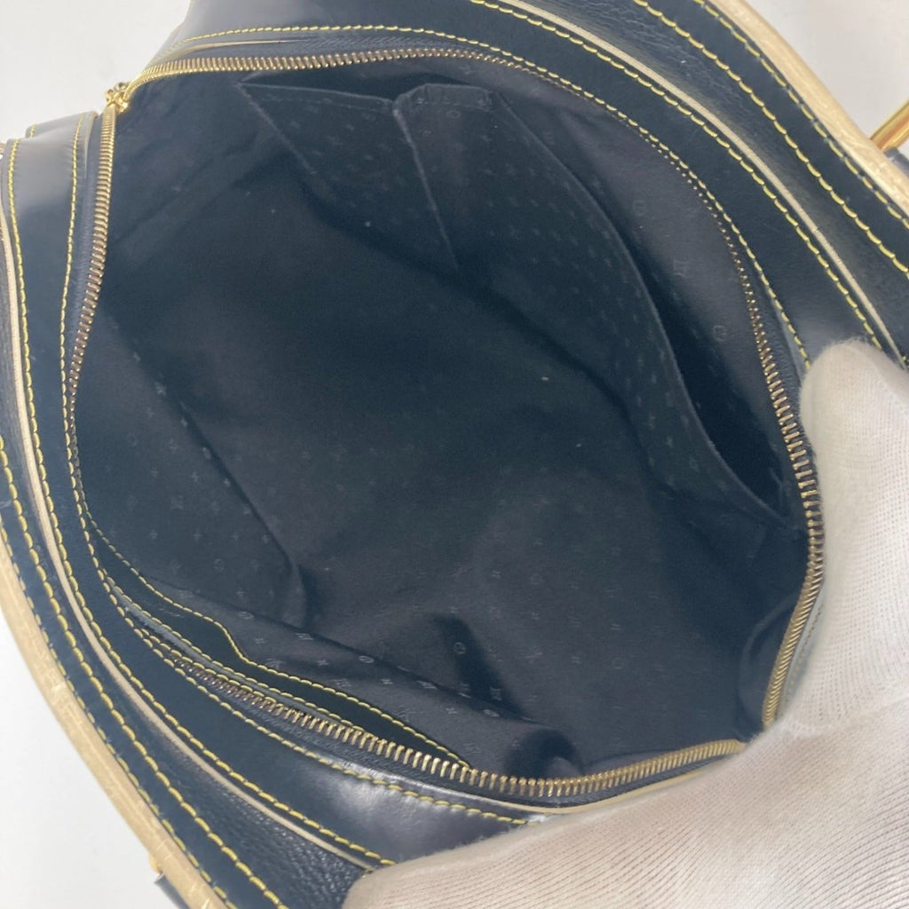 Louis Vuitton Black Noir Suhali Leather Handbag Shoulder Bag