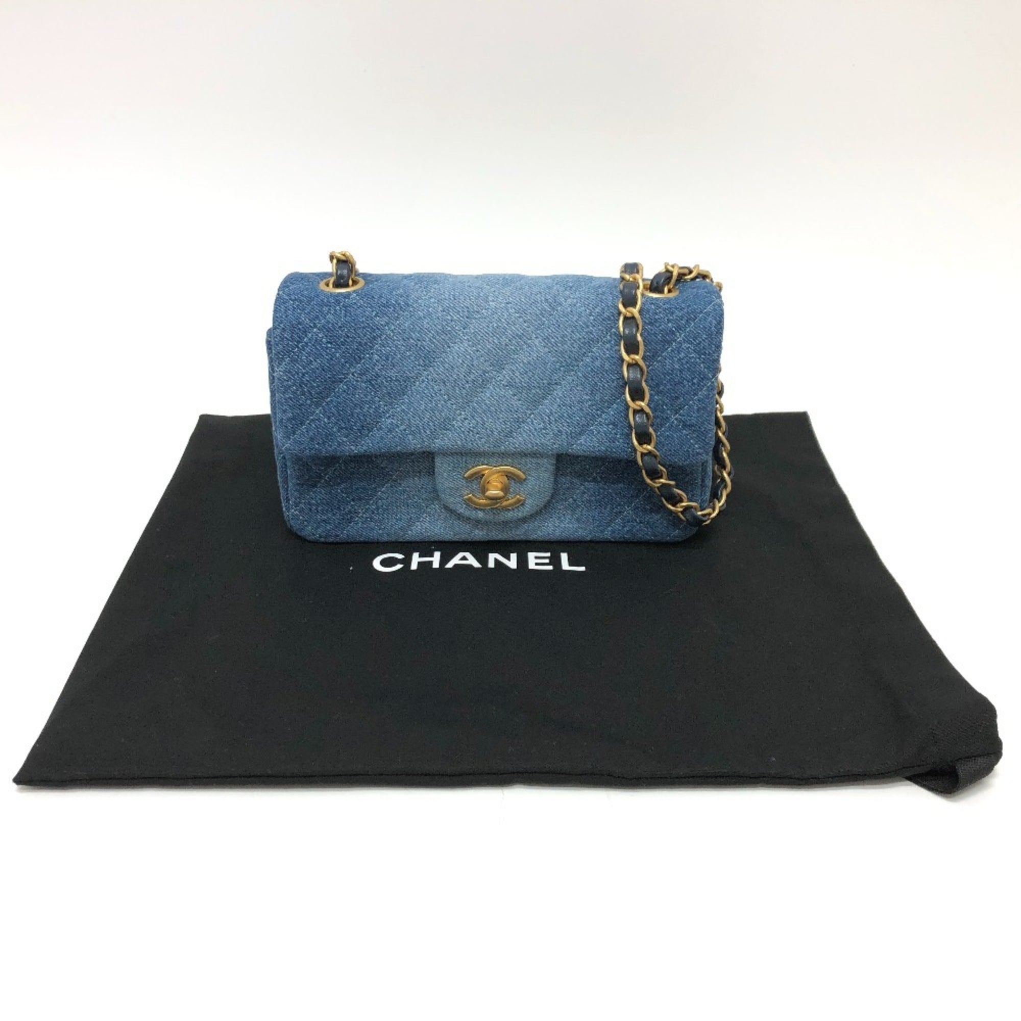 Chanel Matelasse Blue Denim Shoulder Bag