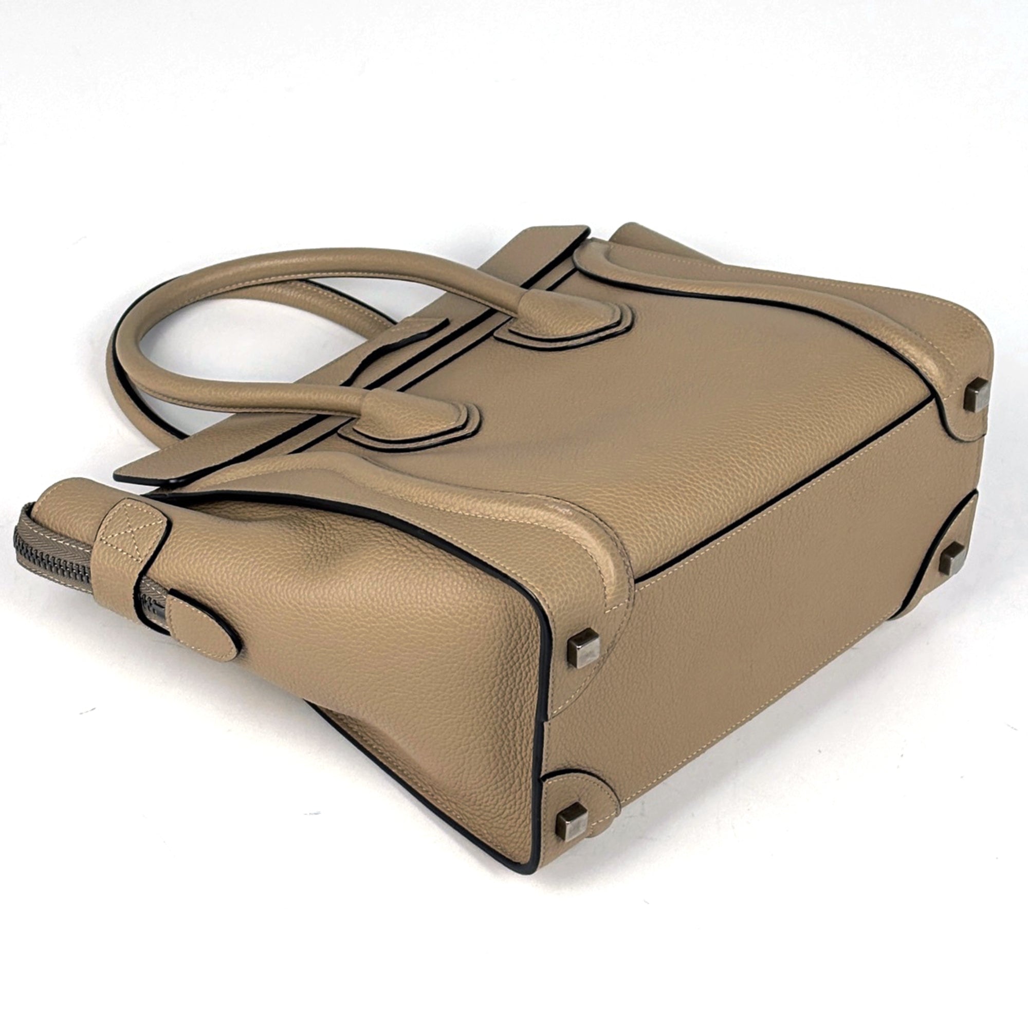 Celine Beige Leather Handbag Tote Bag