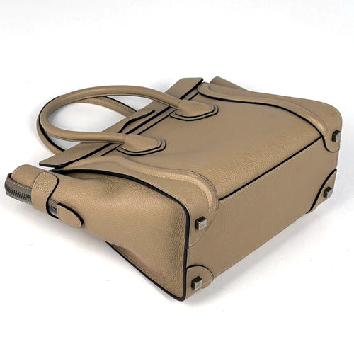 Celine Beige Leather Handbag Tote Bag