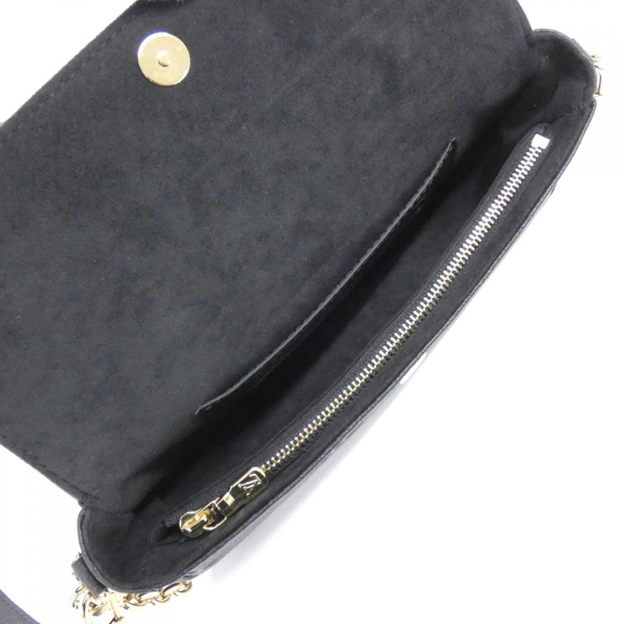 Louis Vuitton Black Leather Shoulder Bag