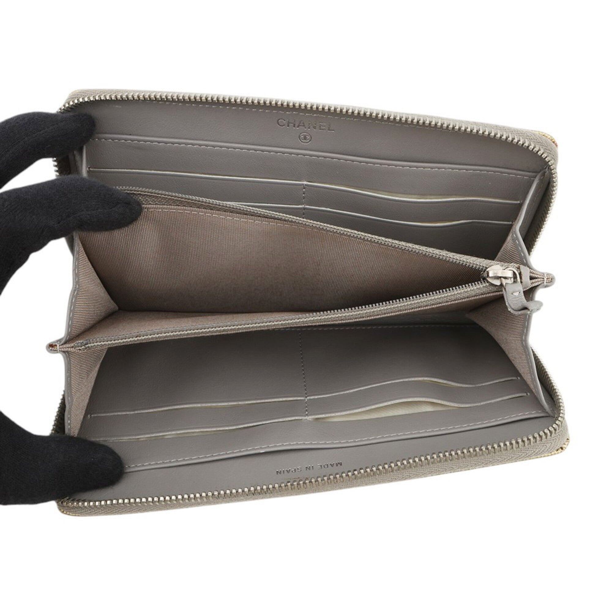 Chanel Champagne Gold Patent Leather Coin Purse/Coin Case