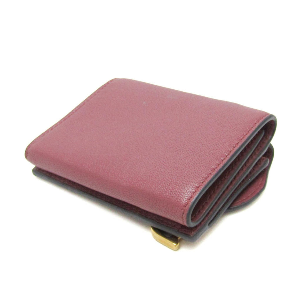 Christian Dior Dusty Pink Leather Wallet (Tri-Fold) (Pre-Owned)