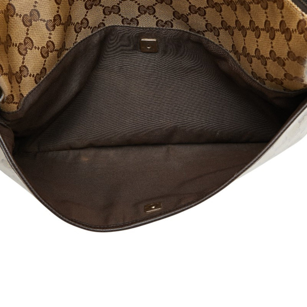 Gucci Beige Brown Pvc Leather Shoulder Bag (Pre-Owned)