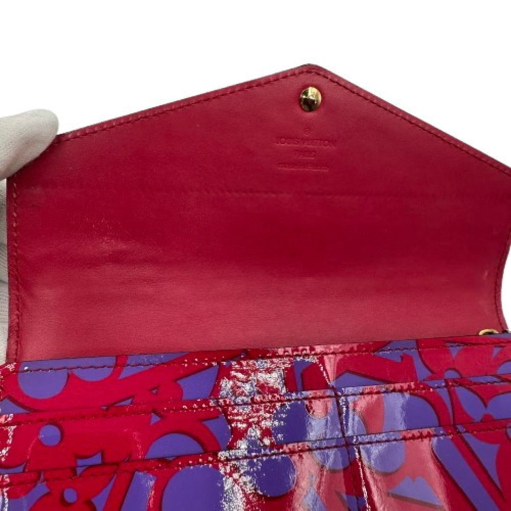Louis Vuitton Vernis Pink Patent Leather Long Wallet