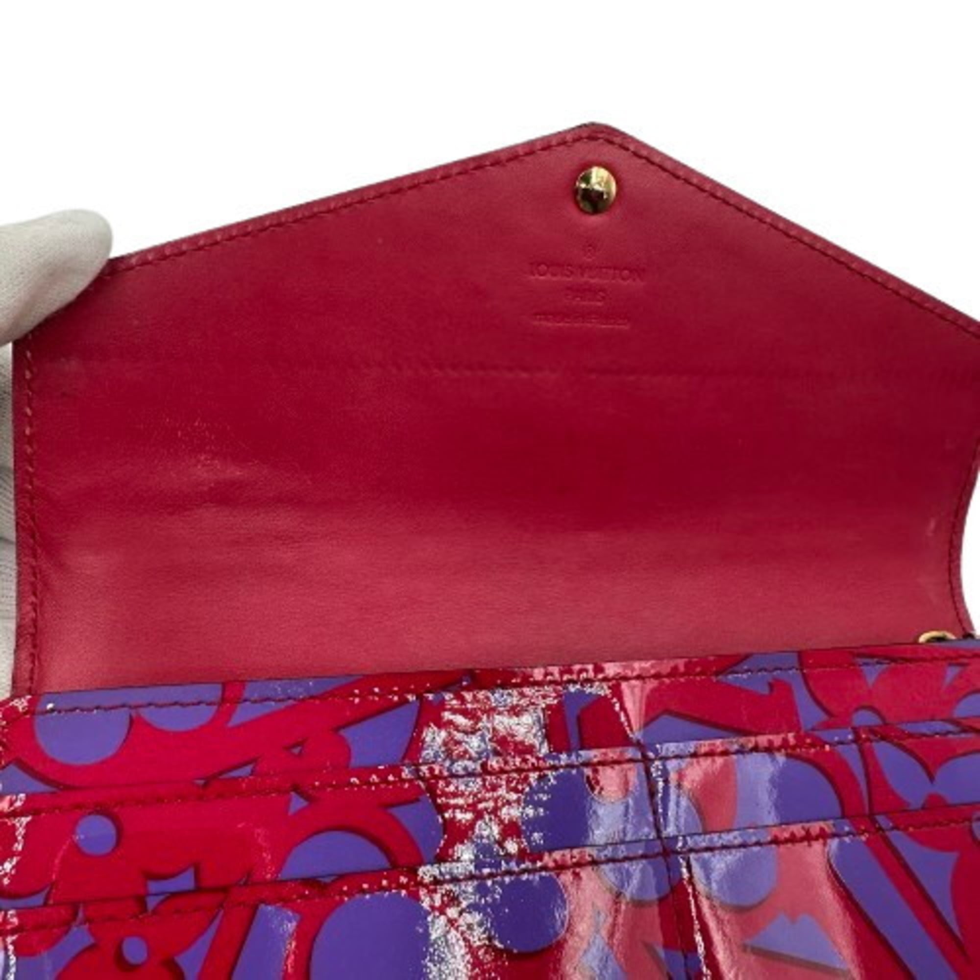 Louis Vuitton Vernis Pink Patent Leather Long Wallet
