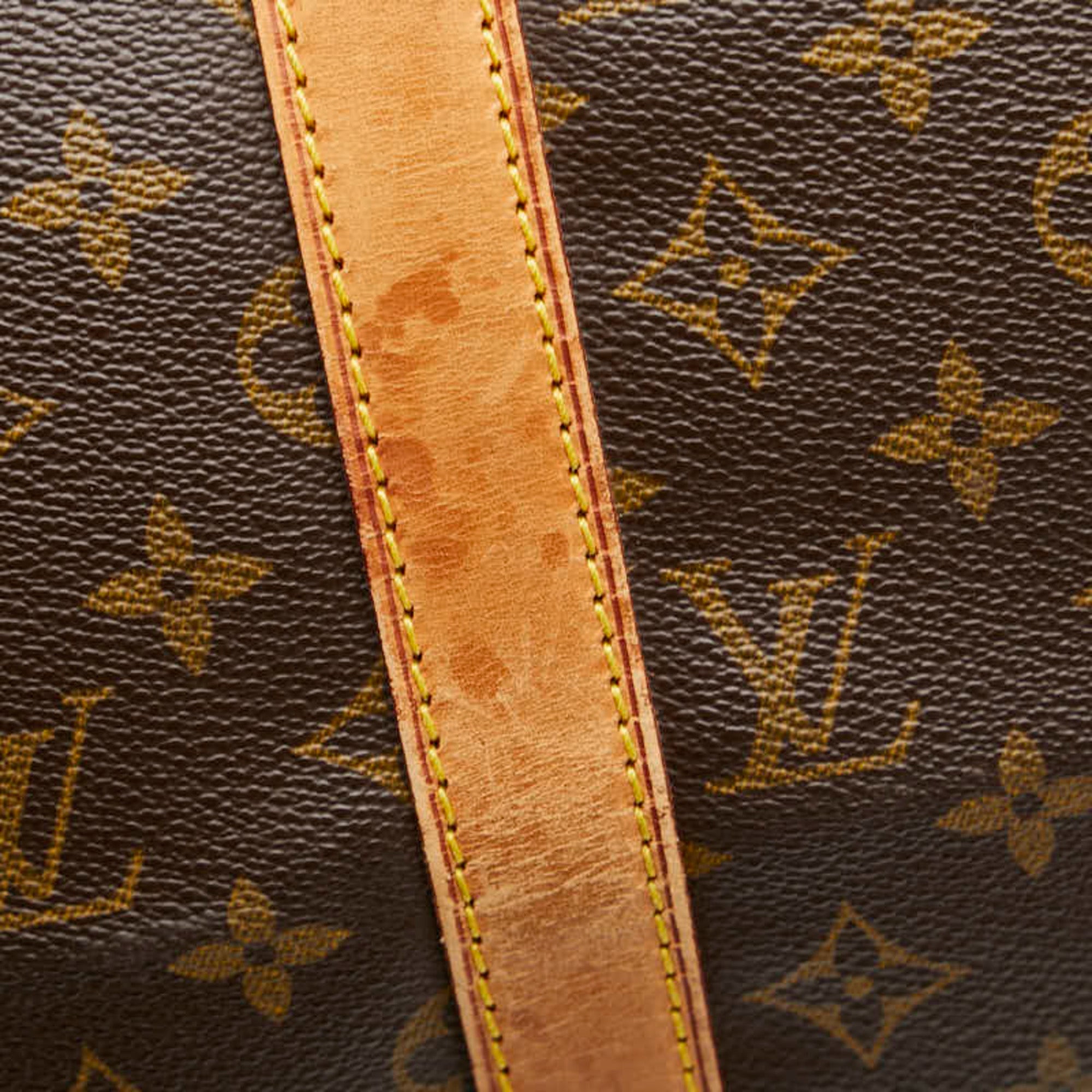 Louis Vuitton Brown Pvc Leather Boston Bag