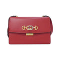 Gucci Red Color Leather Shoulder Bag (Pre-Owned)