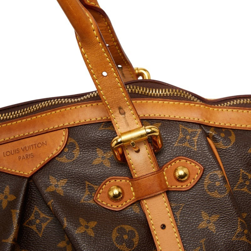 Louis Vuitton Brown Pvc Leather Handbag