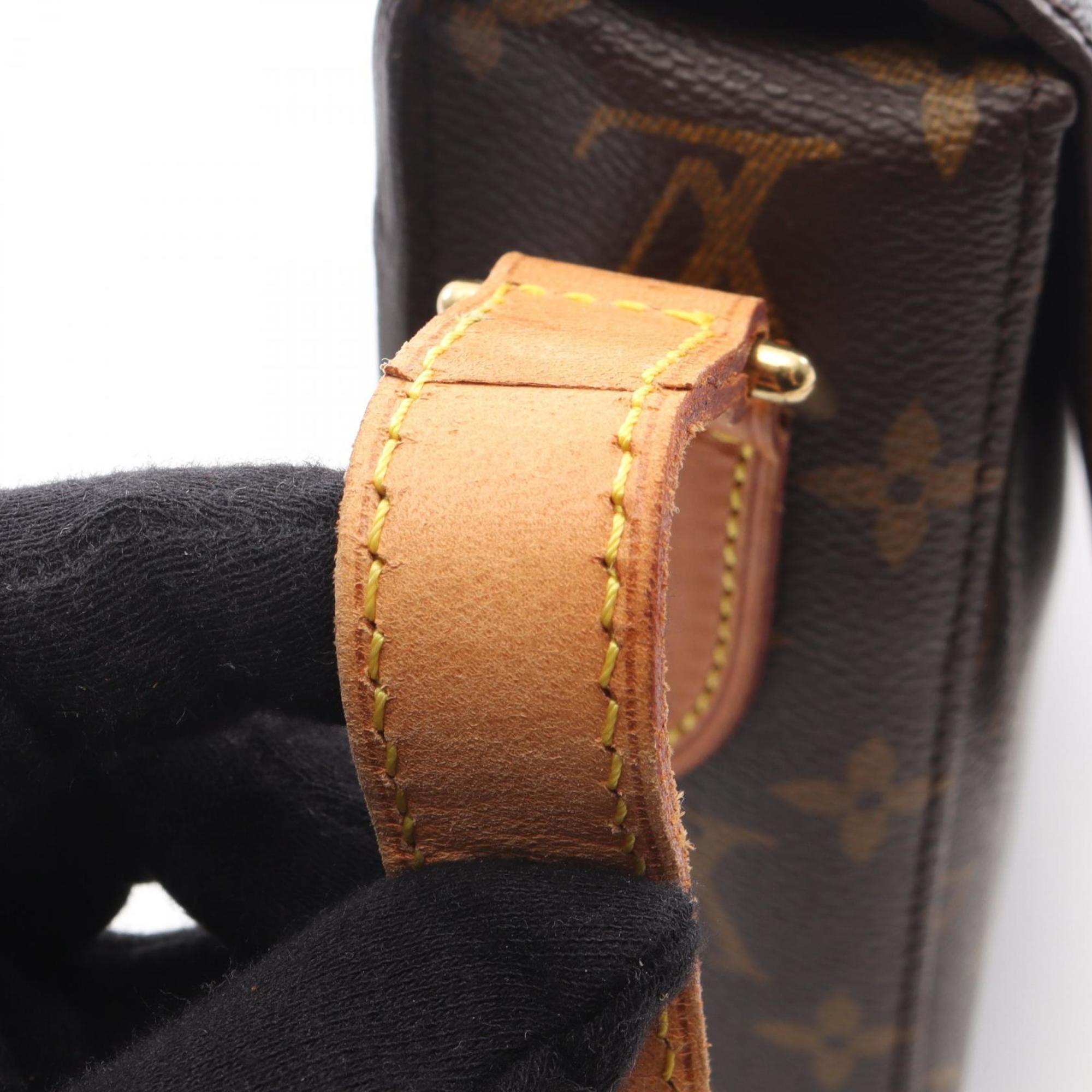 Louis Vuitton Brown Monogram Coated Canvas Leather Handbag Shoulder Bag