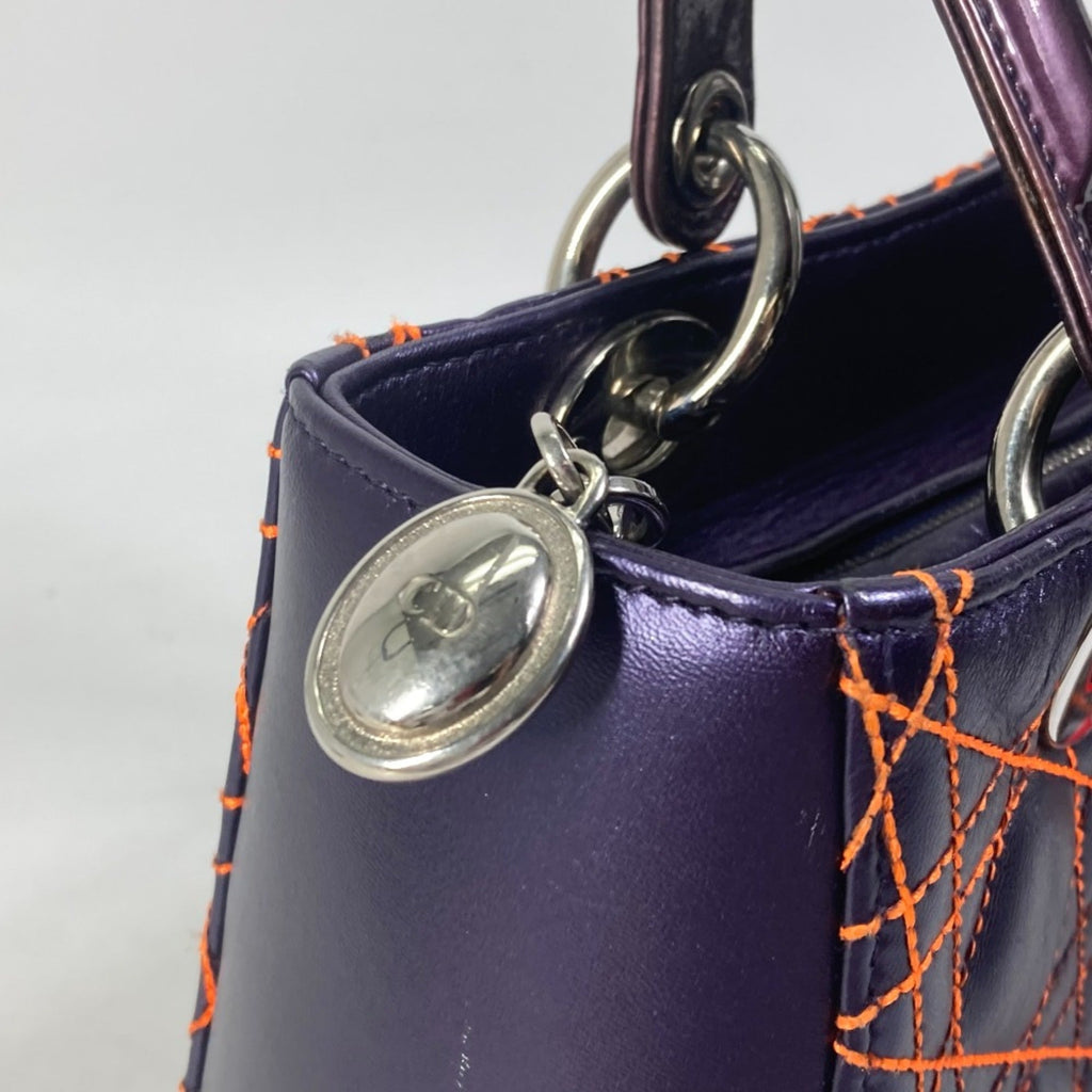 Christian Dior Purple Leather Handbag (Pre-Owned)