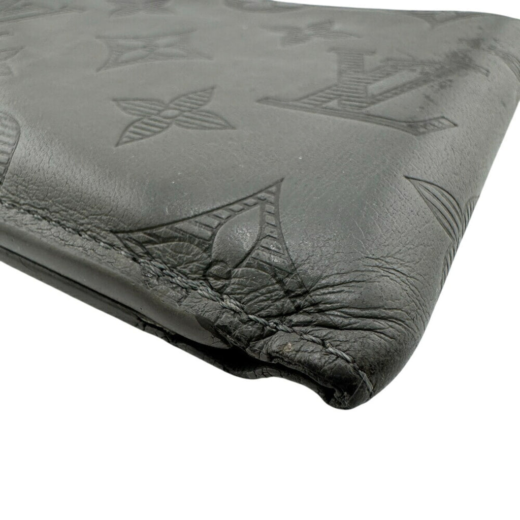 Louis Vuitton Dark Gray Gray Leather Wallet