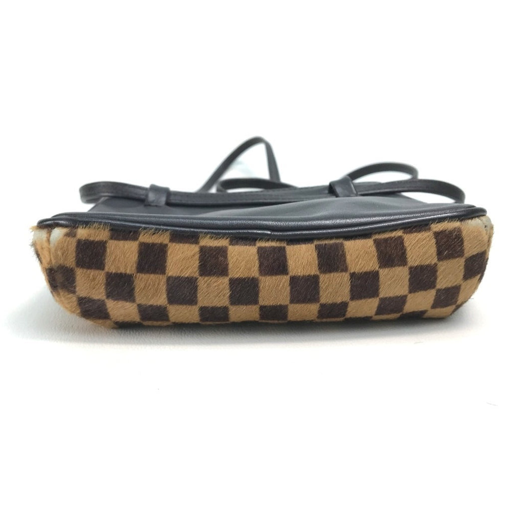 Louis Vuitton Brown Leather Pochette Shoulder Bag