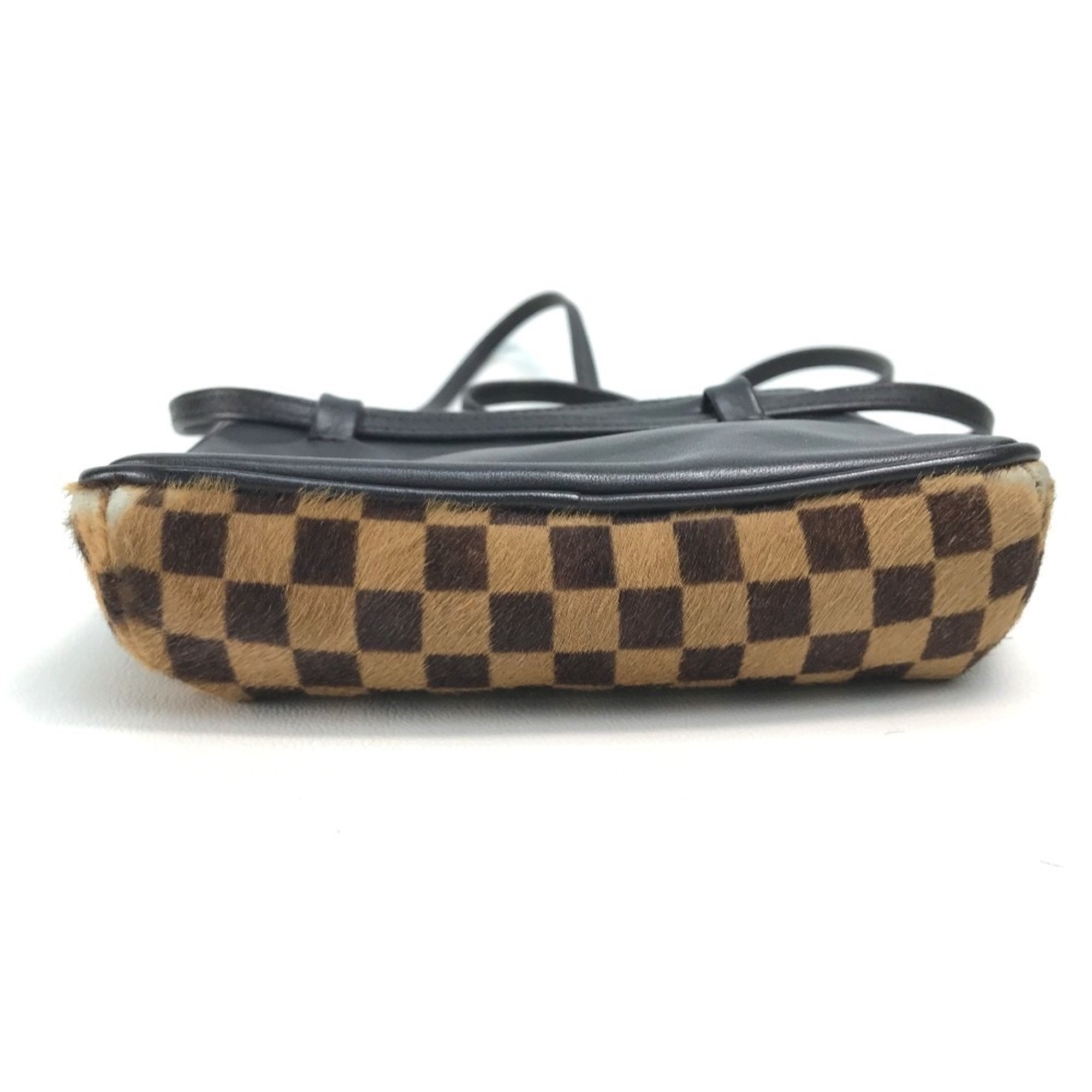 Louis Vuitton Brown Leather Pochette Shoulder Bag