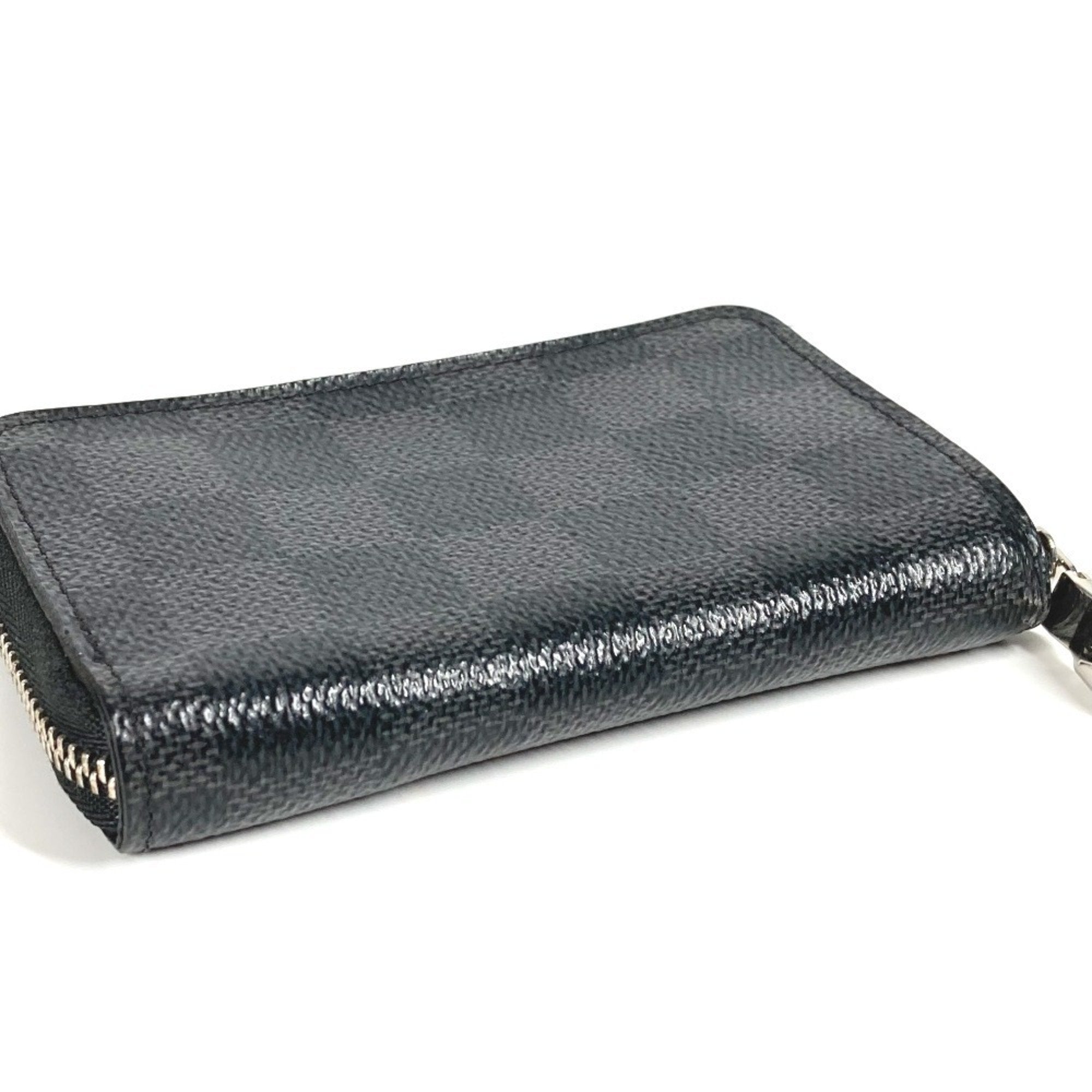 Louis Vuitton Black Damier Graphite Damier Graphite Coin Purse/Coin Case