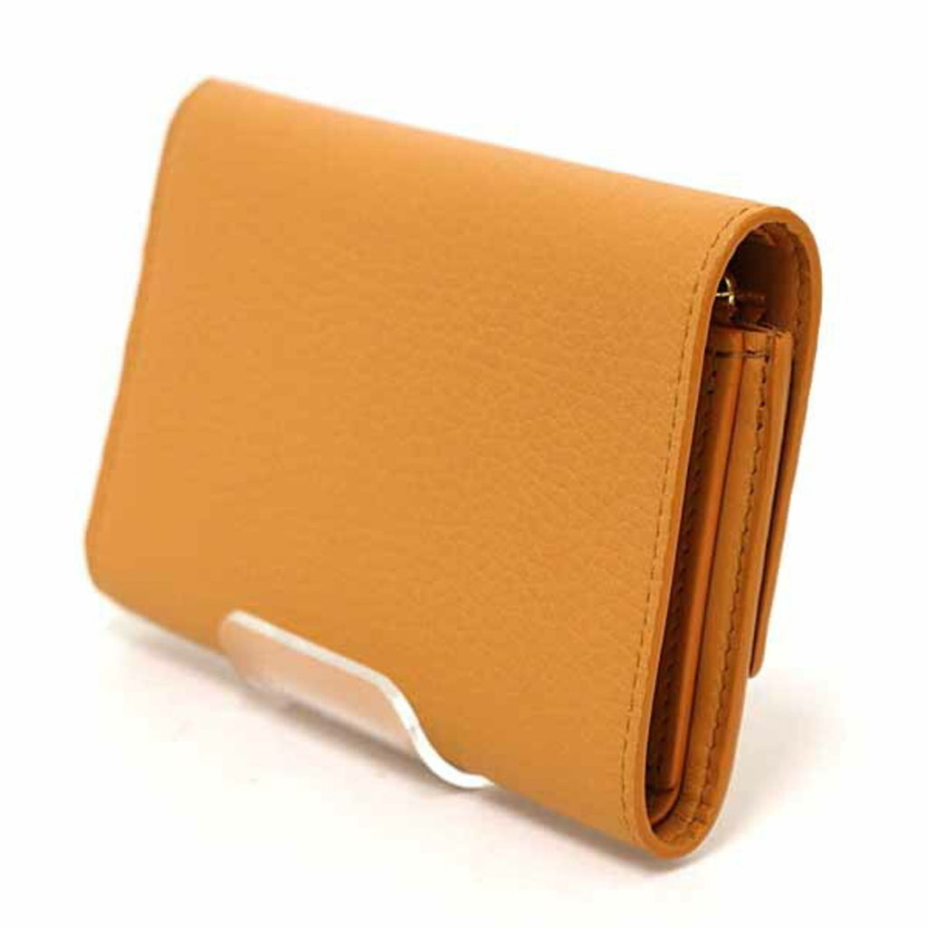 Louis Vuitton Orange Saffron Yellow Leather Wallet (Tri-Fold)