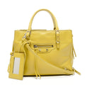 Balenciaga Paper Yellow Leather Shoulder