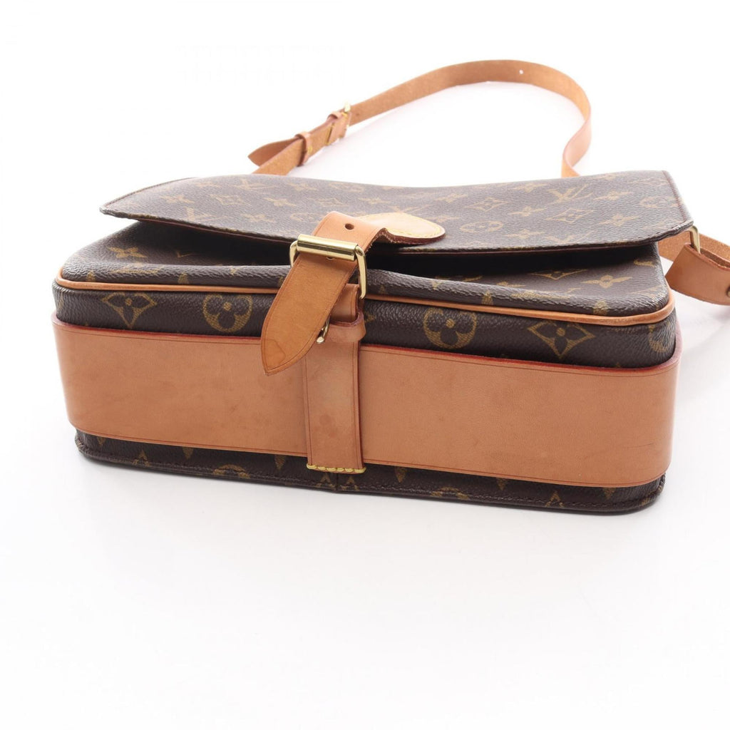 Louis Vuitton Brown Coated Canvas Leather Shoulder Bag
