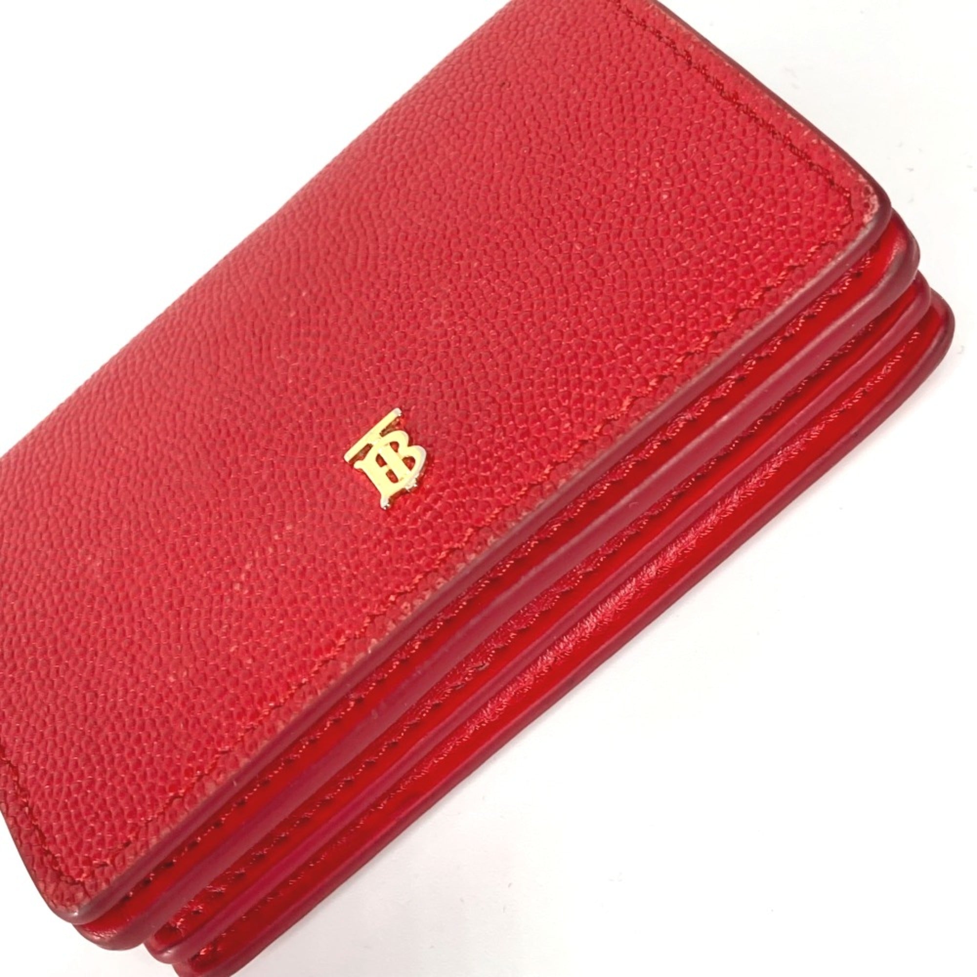Burberry Red Leather Wallet (Bi-Fold)