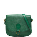 Louis Vuitton Borneo Green Leather Shoulder Bag