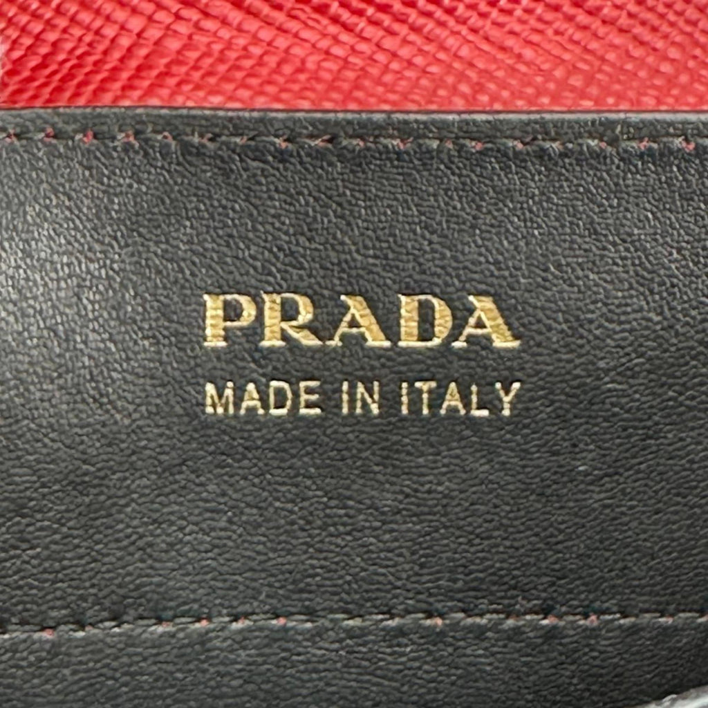 Prada Red Color Leather Handbag Shoulder Bag