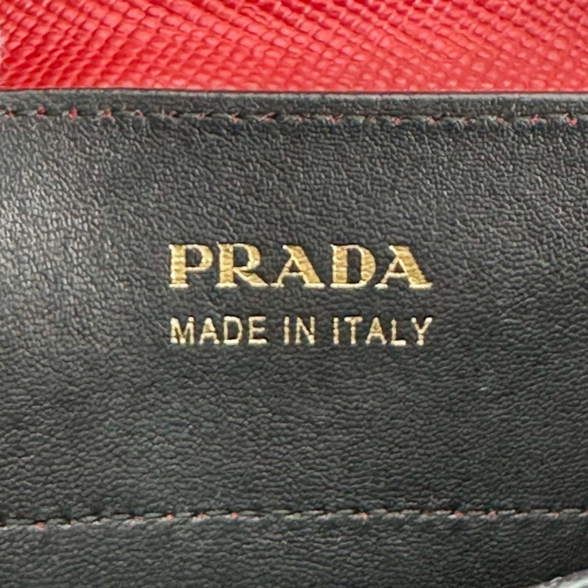 Prada Red Color Leather Handbag Shoulder Bag