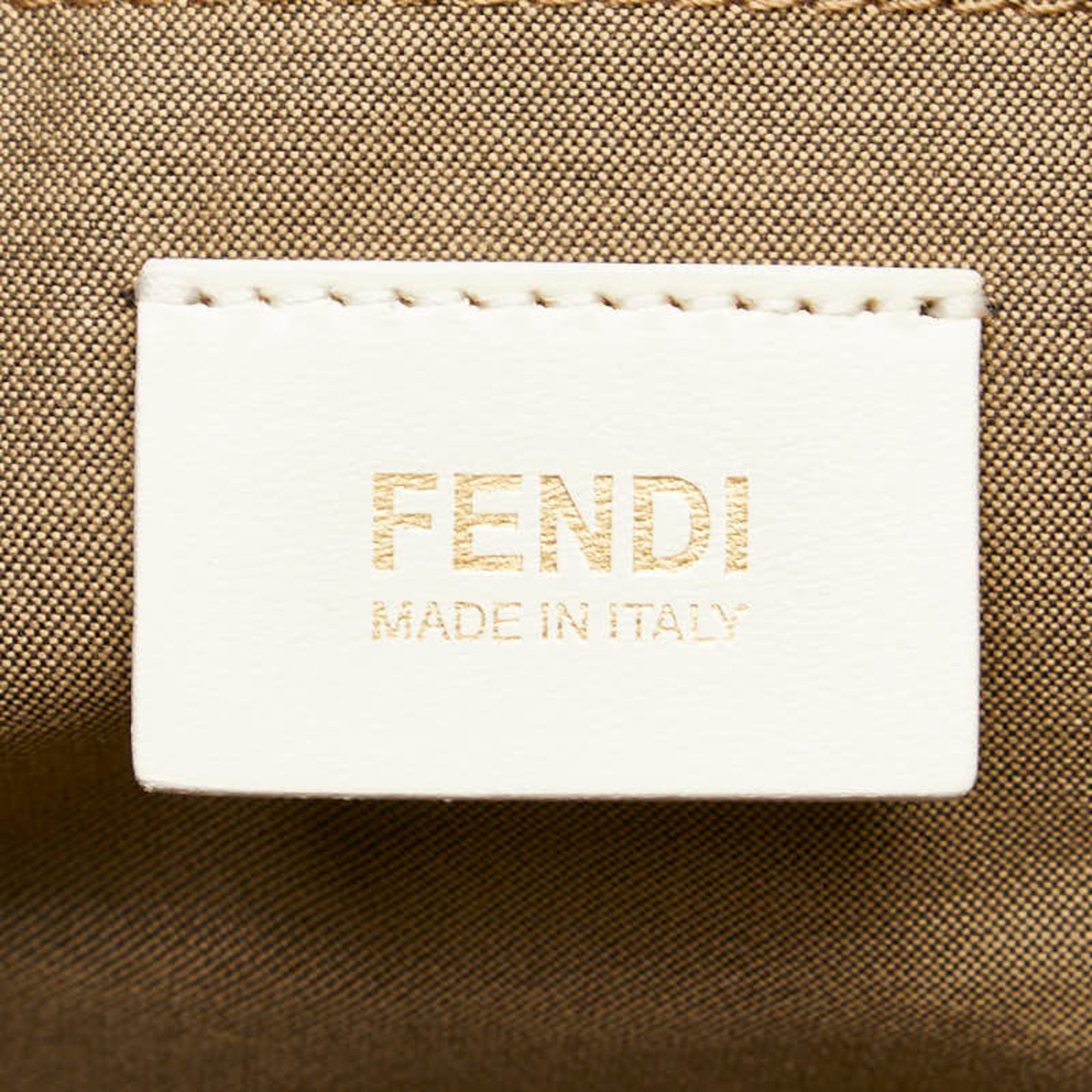 Fendi Zucca Beige Zucca Leather Shoulder Bag Tote Bag